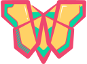 hand drawn butterfly logo